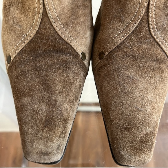 Casadei Camel Beige Suede Boots - Picture 8 of 11
